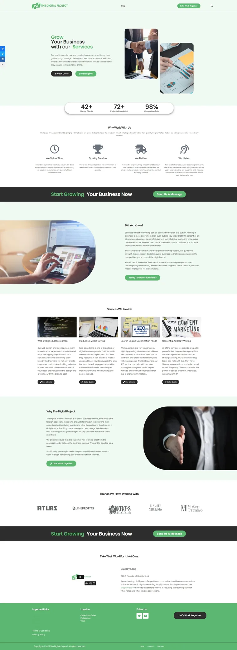 The Digital Project, the full page